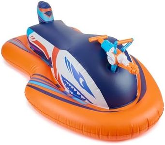 Nerf Super Soaker Stormforce Ride-On Racer – Inflatable Pool Float with Pool-Fed Mega Water Blaster