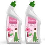 Kleenest Advanced Toilet Cleaner Liquid, Rose – 1 litre (Pack of 2)| Thick Formula with Natural Citric Acid| Limescale Remover| Removes 99.9% germs| Provides Long Lasting Freshness| Bleach Free