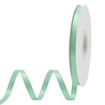 BVIEAKD Sage Green Satin Ribbon - 1/4" x 50 Yards Double Faced Solid Color Ribbon for Crafts Weddings Bow Making & More