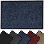 HOUSEGADS Door Mats Indoor And Outdoor Rugs - Anti-Slip Door Mat Indoor Carpet - Non Slip Mat Outdoor Rug Rubber Mat - Washable Indoor Floor Mats - Kitchen Mats Non Slip Rugs BLUE 40 X 60