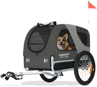 Tiggo DOGGYHUT Remorque de vélo pour Chien - Convient aux Chiens de Petite et Moyenne Taille 80101 (Gris)