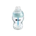 Tommee Tippee Advanced Anti-Colic Baby Bottle, 260ml, Slow-Flow Breast-Like Teat for a Natural Latch, Triple-Vented Anti-Colic Wand, Pack of 1