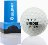 HODL 21 Ball Badge - Golf Ball Stamp, Self-Inking Golf Ball Stamper, Golf Ball Marker, Reusable Golf Ball Marking Tool to Identify Golf Balls - (The Dirty Series) (Talk Birdie to Me)