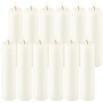 12 Pack Ivory Pillar Candles, Unscented Candles Tall Votive Candle Paraffin Wax Long Lasting Candles Clean Burning Candles for Home Decor Wedding Party Dinner Bath Spa (2 x 8 Inch)