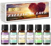 EUQEE 6PCS Premium Fragrance Gift Set for Diffuser, Aromatherapy - Honeysuckle, Lilac, Parma Violet, La Vie Est Belle, Japanese Magnolia, Orange Blossom (10ml)