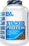 Evlution Nutrition Stacked Protein Protein Powder with 25 Grams of Protein, 6 Grams of BCAAs and 5 Grams of Glutamine (Double Rich Chocolate, 5 LB)