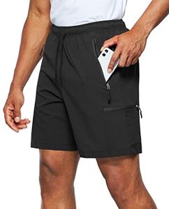 Viodia Men's Hiking Cargo Shorts Stretch Quick Dry Lightweight Workout Shorts for Men Casual Fishing Athletic Shorts with Pockets Black