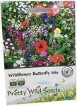 5g Wildflower Bee & Butterfly Meadow Mix Packet 100% Pure Wild Flower Seeds with Annual & Perennial Plants Perfect for Bees & Butterflies and Pollinators