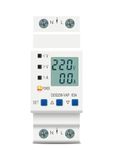 Quick Sense (QS-VP02): Over Under Voltage Protection With Over Current/Load Protection, Digital Energy Meter 63A, 230V DIN Rail Mounted