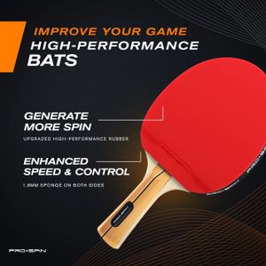 PRO SPIN 4-Player Table Tennis Set – Paddles and Balls Included