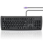 Perixx Periboard-107 Wired PS2 Full Size Keyboard, US English Layout