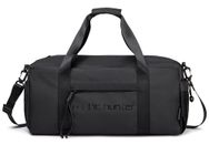 Arctic Hunter Sport Travel Duffle Bag for Men Women 28L Polyester Gym Bag with Shoe Compartment Handbag Detachable Shoulder Strap Water-resistant Multi-pockets Sleek Training Swimming Duffel Bag,Black