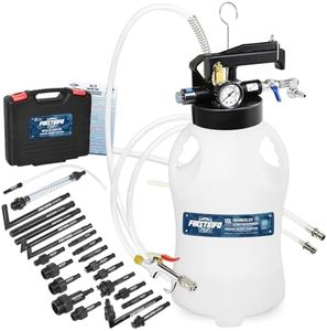 FIRSTINFO 10 Liter TWO WAY Air/Pneumatic ATF Refill System Dispenser Oil and Liquid Extractor Automatic Transmission Fluid Pump Set with 14-Piece ATF Filler Adapters