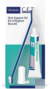 Virbac C.E.T. Oral Hygiene Kit for Cats and Dogs | 3 Piece Set with Dual Ended Toothbrush, Fingerbrush, and Poultry Flavor 2.5 oz tube of Toothpaste | Remove Plaque & Tartar Buildup