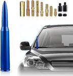 QODOLSI 1 Pack Car Truck Bullet Antenna, Aluminum Antenna for GM Chevy Silverado 1500 2500 3500 HD Avalanche GMC Sierra 1500 2500 3500 Denali Heavy Duty Pickup Trucks (Blue)
