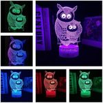 Xdorra Owl 3D Night Lights for Baby