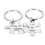 Long Distance Relationship Gifts for Couples Gifts for Him and Her Boyfriend Girlfriend Birthday Christmas Gifts for Husband Wife Couple Matching Puzzle Keychain