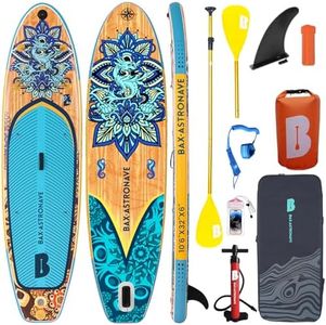 Inflatable Stand Up Paddle Board - 10'6''/11'x30''/32''x6'' SUP Paddle Board Stable for Adults with Durable Accessories Backpack Pump Adjustable Leash Premium Paddle Repair Kit