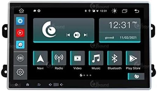 Jf Sound car Audio System Costum fit Car Radio for Ducato 8 2021-22 Android GPS Bluetooth WiFi Dab USB Full HD Display 10.1 Inch Easyconnect 8-Core Processor Voice Commands, Black, JF-011-X9-D8