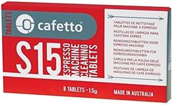 Cafetto E25570 S15 Tablets Espresso Machine Cleaner, 1.5g x 8, Red