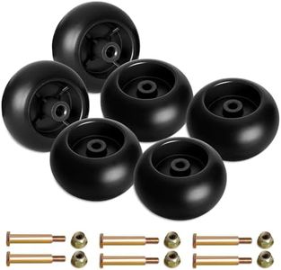 UP2WIN Mower Deck Wheels 753-04856A Compatible with Craftsman Husq Cub Cad et JD Lawn Mower Tractor, Riding Lawn Mower Deck Rollers Work with 54" 48" Deck, Replace for 753-04856, 734-03058, 6 Pack
