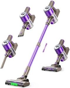 WLOTPO Vacuum Cleaners for Home,Cordless Vacuum Cleaner,Lightweight Stick Vacuum Cordless Rechargeable,Self-Standing Design,LED Touch Screen,Vacuum for Hardwood Floors,Carpet,Pet Hair(Blue Purple)