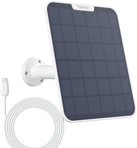 Reolink 6W Panneau Solaire Blanc + Câble de 4m pour Reolink Camera Surveillance Exterieure sans fil sur Batterie, Argus 2E, Argus 3 Pro, Argus Eco, Argus PT, Go Plus, Go PT Plus, Duo 2, Duo 2 LTE