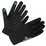 WESTWOOD FOX Winter Gloves Touchscreen Slightly Waterproof Thermal Warm Thinsulate Anti slip Running Cycling Gloves windproof Glove with elastic cuffs for Men women (Black, L)