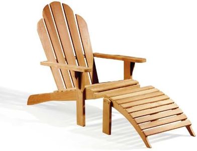 Jati Teak Adirondack Chair with Detachable Legrest - Delivered Ready Assembled
