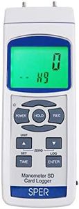 Sper Scientific Manometer SD Card Loggers 850099 – 101 PSI - Differential & Gauge Pressure Measurement, Records Data to SD Cards, ±2% Accuracy, Multiple Units of Measure for Air and Gas