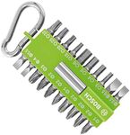 Bosch 21 Piece Screwdriver Bit Set Green (with Magnetic Bit Holder, Carabiner, Accessory for Electric Screwdrivers)