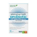 Genuine Health Advanced Gut Health Extra-Strength Probiotic, 30 count, 50 Billion CFU, Natural daily gut health and digestive support, 15 diverse and balanced strains per capsule, Dairy, soy & gluten-Free, Non-GMO, Vegan