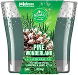 Glade Jar Candles, Fragrance Candles Infused with Essential Oils, Air Freshener Candles, 3.4 Oz; Multiple Scents Available! (Pine Wonderland, 1 Wick)