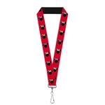 Buckle-Down Lanyard - Minnie Mouse Silhouette Red/Black/Polka Dot