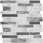 STICKGOO 10-Sheet Peel and Stick Backsplash Tiles for Kitchen, 12"x12" Thicker Design