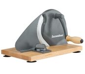 Zassenhaus Manual Bread Slicer, Classic Hand Crank Home Bread Slicer (Gray) 11.75 Inch by 8 Inch …