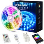 Beaeet LED Strip Light 10m, RGB Music Sync Colour Changing LED Lights for Bedroom, Smart Ambient Lights with Bluetooth App & Remote Control, Flexible Design, Kitchen, Ceiling, Gaming, Home Decoration