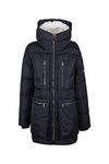 Tommy Hilfiger Men's Heavyweight Quilted Sherpa Hooded Parka Coat, Black, XL