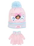 Gabby’s Dollhouse Hat and Glove Set for Girls | Kids Winter Hat And Gloves | Girls Beanie Hat | Official Gabbys Doll house Merchandise