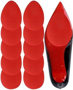BHXANZOU Shoe Grips on Bottom of Shoes,Red Bottom Protectors Compatible with Christian Louboutin Shoes,Non-Slip Shoe Pads & Grips - Self-Adhesive Sole Protectors for Heels(3.5"x2.5",Red 5Pairs)