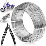 18 Gauge Aluminum Craft Wire Jewelry Making, 328 FT Metal Wire Armature Bendable Wire for Bonsai Trees, Sculpting, DIY Crafts Beading Floral (Silver, 1 mm Thickness)