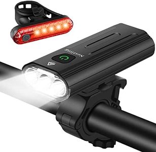 Nestling® Luci Bicicletta LED Ricaricabili USB, Luce 3000 Lumen 3 T6 LEDs Bici Super Luminoso IP65 Impermeabile Luci Bici Anteriori e Posteriori, Super Luminoso 5 modalità