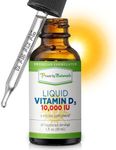 Power By Naturals - Highest Potency Liquid Vitamin D 10000 iu - Liquid Vitamin D Drops for Best Absorption - D Vitamins Immune Support - 2000 iu /Spray - (30 ml Orange Flavor) of VIT D3 (1 Bottle)