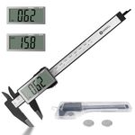 Caliper Measuring Tool 6 Inch,Vernier Caliper Digital Micrometer with Large LCD Screen, Auto-Off,Easy Switch from Inch Metric,Electronic Ruler,Perfect for Household/Woodwork