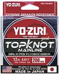 Yo-Zuri Topknot Fluorocarbon Mainline 200YD Spool 12LB, Natural Clear