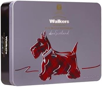 Walker's Shortbread Scottish Icon Scottie Dog Tin, All-Butter Shortbread Cookies, 5.3 Oz Tin