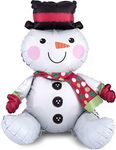 Anagram International, Inc. Sitting Snowman-Consumer Inflated Party Balloon, 17" x 21", Multicolor