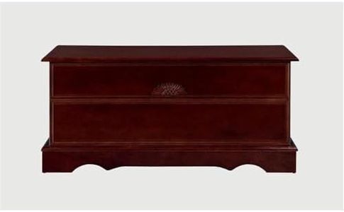 BOWERY HILL Cedar Lined Wood Storage Blanket Chest Trunk, in Warm Brown