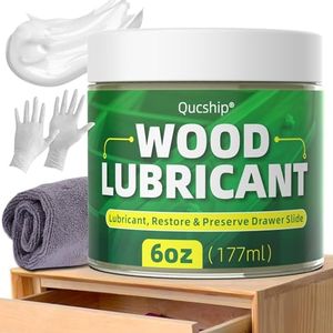 6oz Wood Lubricant & Wood Wax - Sliding Drawer & Door Hinge Lubricant, Drawer Wax - Restore & Maintain Wooden Slide, Paste Wax for Wood, Loosen Drawer Slide - by Qucship