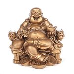 Elionless Laughing Buddha Statue, Chinese Feng Shui Laughing Buddha Figurine Maitreya Buddha Ornament Home Office Decoration Attract Wealth and Good Luck